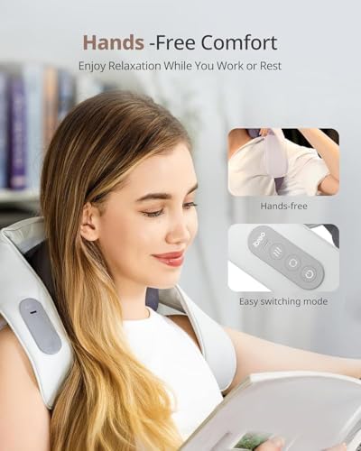 ibreo Neck and Back Massagers with Heat, 3D Shiatsu Deep Tissue Kneading, 4 Massage Modes, Adjustable Fit & Rechargeable Design for Shoulder, Leg, Waist, Muscle and Pain Relief - Image 5
