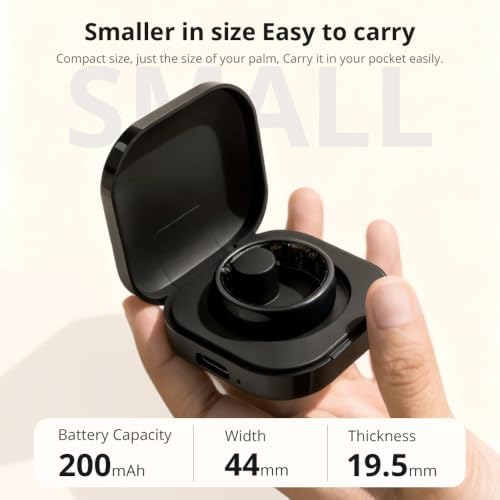 Smart Ring for Women, Health Tracker & 5ATM, COLMI R02. (Black Ceramic, 7#) - Image 7