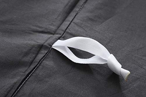 F.Y.Dreams Weighted Blanket Duvet Cover 60x80 inches with 8 Ties,Zipper on Long Side/100% Cotton, Dark Grey/Just Duvet Cover - Image 4