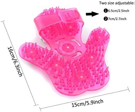 SAMYO Palm Shaped Massage Glove Body Massager with 9 360-degree-roller Metal Roller Ball Beauty Body Care (Pink) - Image 5