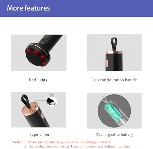 Handheld Cellulite Massager, Body Sculpting Machine, Rechargeable & Cordless, Stomach Fat Massager With 8 Massage Heads 2 Mesh Covers, Massage Abdominal Belly Thighs Butt Neck for Women Men at Home - Image 6