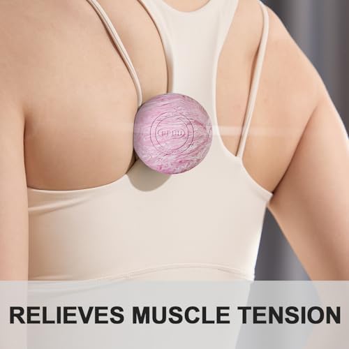 Massage Lacrosse Ball, 2.5 Inch Firm Solid Rubber Deep Tissue Ball for Myofascial Release, Plantar Fasciitis & Muscle Knot Relief, for Foot, Glutes, Shoulder Blades, Calves, 1 Count Pink - Image 5