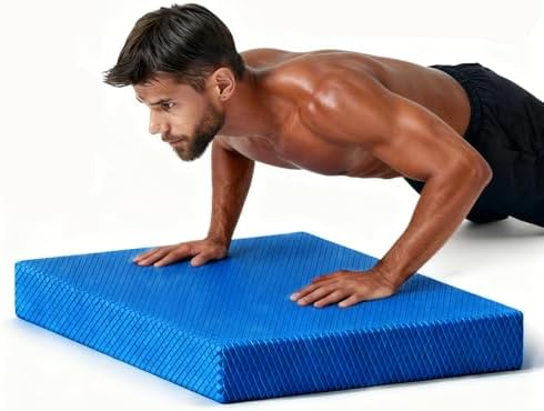 High-Density Balance Pad, Extra Large Balance Pad for Physical Therapy, TPU Foam Balance Board for Rehabilitation Stability Workout Knee and Ankle Exercise by KVITTRA