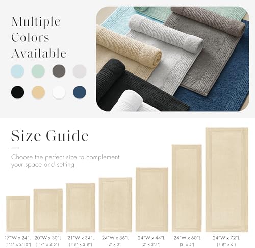 Madison Park Splendor Reversible 100% Cotton Tufted Bathroom Rug3000 GSM Hotel Quality Luxurious Plush Medium Pile BathMat Absorbent, Quick Dry, ShowerRoom Décor, 21x34, Natural, 1'9"x2'10"(Pack of 4) - Image 5