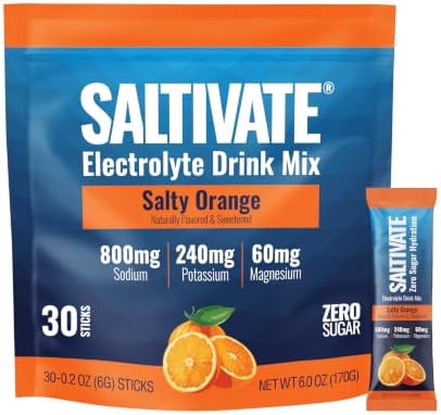 Electrolyte Packets, Salty Orange, 800mg Sodium, 30 Sticks - Image 2
