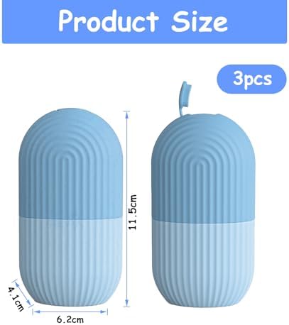 3 Pack Ice Roller for Face Eyes Women Facial Depuffer,Skin Care,Ice Pack Neck Massager,Cooling &Soothing,Beauty Essentials (Blue) - Image 2