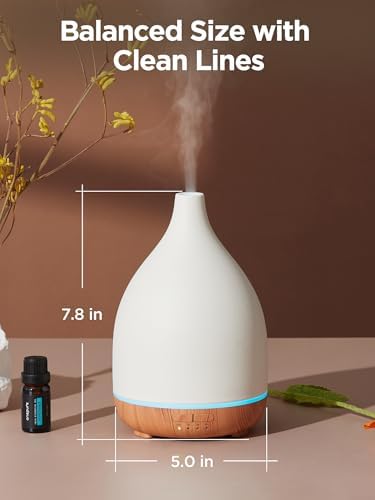 InnoGear 300ml Ceramic Essential Oil Diffuser, Diffusers for Home, Yellow - Image 2