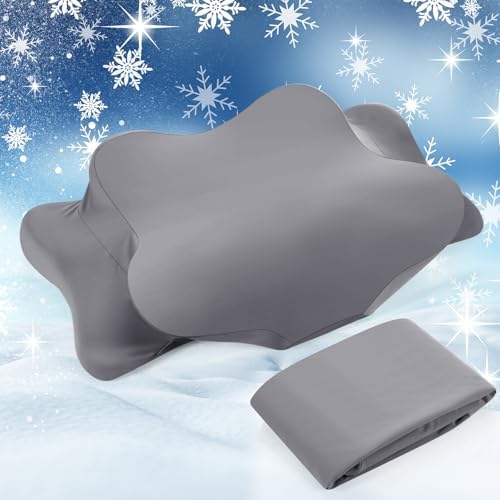 Hahafelt Cooling Cervical Neck Pillowcase,Dark Gray,Queen Size by Hahafelt
