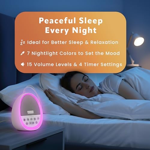 White Noise Sound Machine for Sleep Baby, Adults, Kids USB Charge 29 Sounds - Image 2