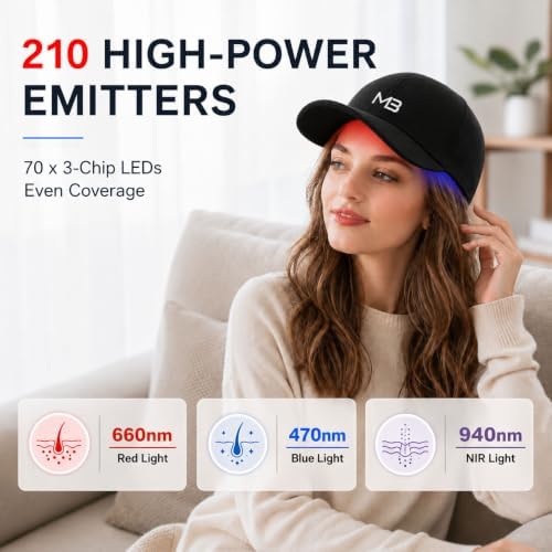 FDA Cleared 660nm Red Light Therapy Cap for Hair Growth, Rechargeable Hair Growth Cap for Men & Women, Adjustable Cordless Design for All Hair Types, At-Home Scalp Care - Image 3