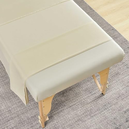 MRJ Soft 3 Piece Set Microfiber Massage Sheet Set,for Massage Tables,Includes Massage Flat Sheet,Massage Fitted Sheet and Face Rest Cover,Natural - Image 4