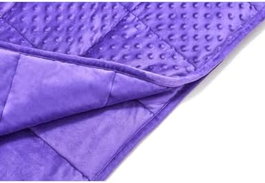 TONGDADA Minky Weighted Blanket | 40''x60'',10lbs | Cozy and Soft Minky Weighted Throw Blanket | Luxury Velvet with Premium Glass Beads | Violet Minky - Image 4