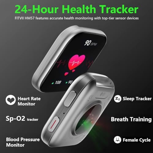 FITVII Health & Fitness Tracker (Answer/Make Calls), Smart Watch with 24/7 Heart Rate and Blood Pressure, Sleep Tracking, Blood Oxygen Monitor, 120+ Sport Modes Activity Tracker for Women Men - Image 2