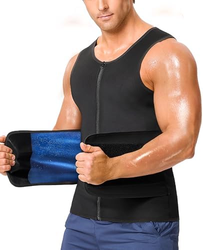 Junlan Waist Trainer Mens Sauna Suit Shirt Sweat Vest Weight Loss Gym Faja - Image 6