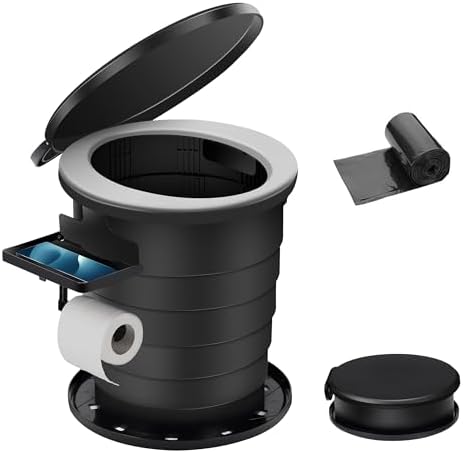 TRIPTIPS Upgrade Retractable Portable Toilet Travel Toilet Adjustable Height Camping Toilet Portable Potty for Adults Kids, Foldable Portable Toilet for Camping/Car by Triptips