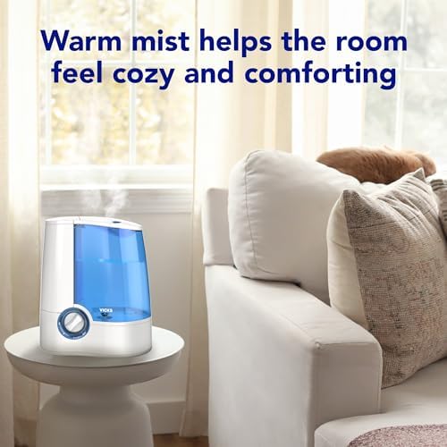 Vicks Warm Mist Humidifier for Small to Medium Rooms, White - Image 3