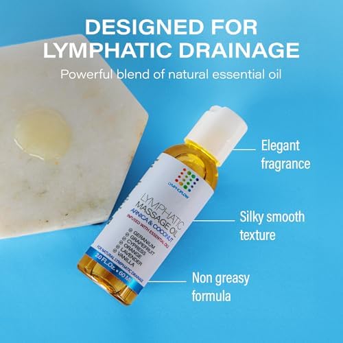 Lymphatic Drainage Massage Oil for Massage Therapy, Arnica & Coconut, 2 Oz - Image 3