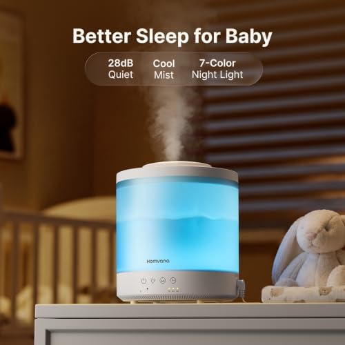 Homvana Humidifiers for Bedroom, Large Room, 1.5L Top-Fill, 2 Packs - Image 3