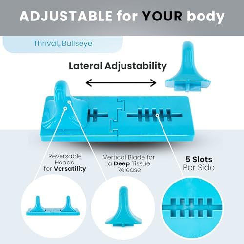 Thrival - Fully Adjustable Psoas, Hip Flexor, Back, Glute, Illiacus and Neck Muscle Release Tool for Deep Tissue, Trigger Point, Hooking Hip and Myofascial Release – Made in USA - Blue - Image 3