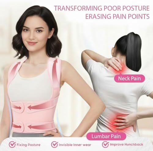 Posture Corrector for Women and Men, Adjustable Full Back Brace - Image 2