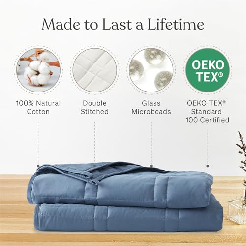 Baloo Weighted Blanket for Adults 15 lb Full/Queen (Dusk, 60"x80") - Image 3