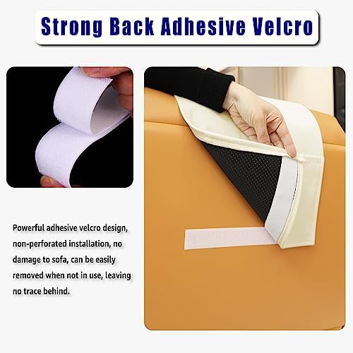 Non-Slip Head Pillow for Recliners - Neck Support Cushion with Velvet Cover for Pain Relief at Home, Office and Travel (Ivory) - Image 4