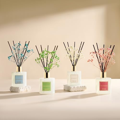 COCORRÍNA Reed Diffuser - Tuscan Orange 6.7 fl oz Reed Diffuser with Sticks, Home Bedrrom Bathroom Shelf Decor - Image 7