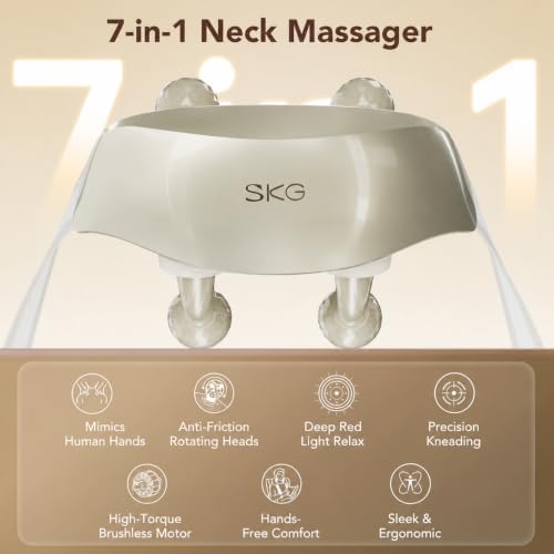 SKG H7 Ultra Neck Massager for Pain Relief Deep Tissue Cordless - Image 7
