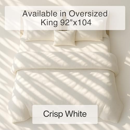 HomeSmart Duvet Cover for Weighted Blankets King Size, White - Cover Only - Image 6