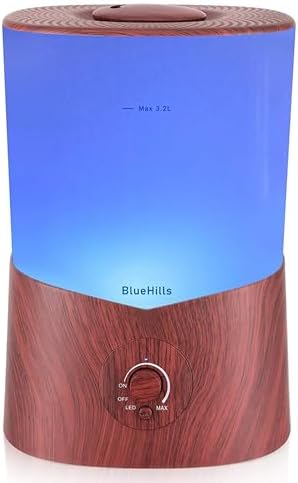 BlueHills Premium 3000 ML XL Essential Oil Diffuser Humidifier 3L Dark Wood by BlueHills