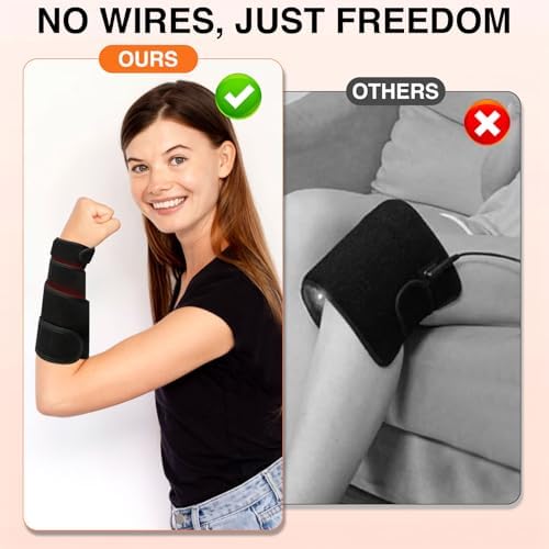 Red Light Therapy Belt for Body, 37'' Cordless Red Infrared Light Wrap for Neck Chin Knee Ankle Hand Pain Relief, 660nm & 850nm with Pulse & Heating Modes - Image 2