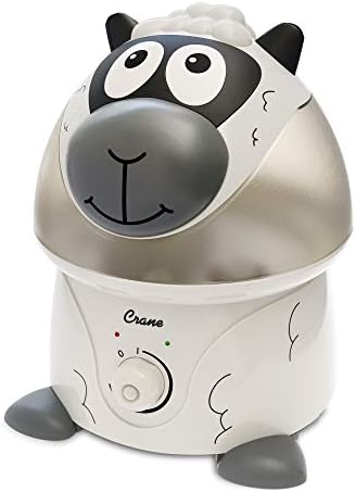 Crane Adorables Ultrasonic Humidifiers for Bedroom and Baby Nursery, 1 Gallon Cool Mist Air Humidifier for Large Room or Kid's Room, Humidifier Filters Optional, Sheep by Crane