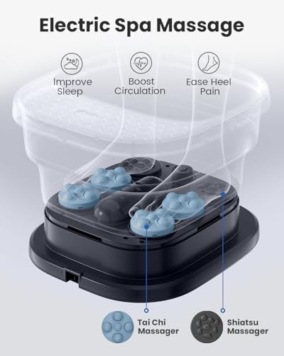 Puboo Collapsible Foot Spa Bath Massager with Heat, Precise Temp Control - Image 4
