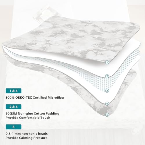 L'AGRATY Weighted Blanket - 48"x72" 20lbs Cooling Breathable Heavy Blanket with Glass Beads for Adult All-Season - Image 5