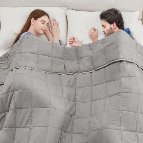 anfie Weighted Blanket King Size for Adults (80"x87" 20lbs Grey),Cooling Heavy Blanket for Sleeping Perfect for 190-210 lbs, Breathable Blanket for Adults & Couple All Season, Machine Washable by anfie