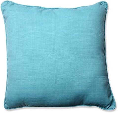 Pillow Perfect Forsyth Solid Indoor/Outdoor Floor Pillow Plush Fill, Weather and Fade Resistant, Floor - 25" x 25", Blue, - Image 2