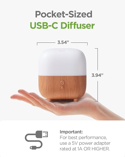 InnoGear 150ml Essential Oil Diffuser for Home Aroma Scent Small Humidifier - Image 2