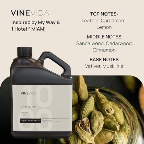VINEVIDA [128 Fl Oz] Scent NO. 1000 Inspired by My Way Fragrance Oil For Cold Air Diffuser, Aromatic Notes of Leather Lemon Sandalwood, Essential Oil for Diffuser Oil Refill & Air Freshener Room Spray - Image 5