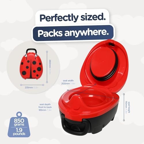 My Carry Potty - Ladybug Travel Potty, Award-Winning Portable Toddler Toilet Seat for Kids to Take Everywhere - Image 5