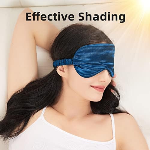 LERSVICVIL Sleep Masks 4 Pack Silky Eye Cover Soft Satin Blindfold Elastic Strap Night Eye Shade for Women Men - Image 3