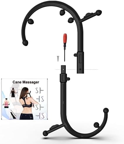 AISZG Back and Neck Massager - Massage Trigger Point Cane,Birthday Gifts for Women Men Her Him Mom,Valentines Day Gifts for Her Him Boyfriend(Black) - Image 7