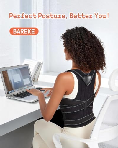 Back Brace Posture Corrector Women Pain Relief, Black, Large - Image 6