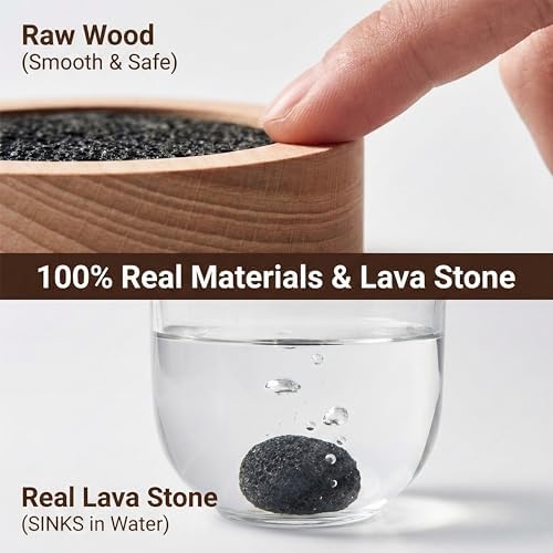 CUIYAKI 4Pcs Small Passive Lava Rock Diffuser for Essential Oils Great for Decorating at Desk, Office or Car - Image 5