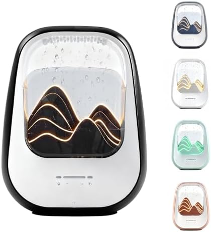 8-in-1 White Noise Sound Machine with Rain Drop Real Sound, Black by BESTING