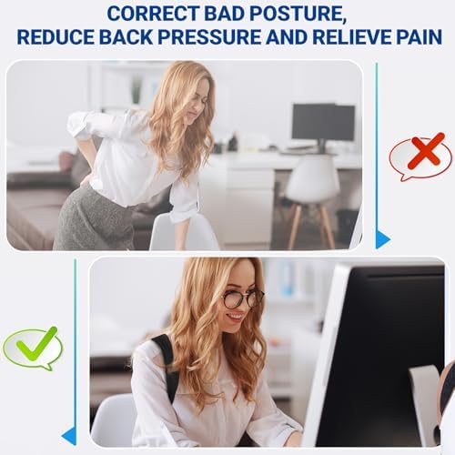 Posture Corrector for Women & Men, Adjustable Upper Back Brace Straightener - Image 6