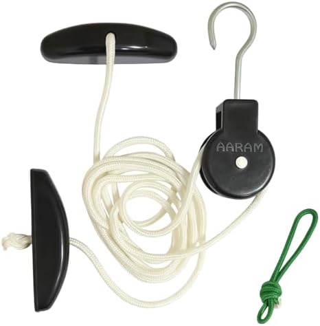 AARAM Pulley with Rope and Door Strap, Easy to Use Exercise Equipment for Frozen Shoulder and Hand/Arm Exercise Material Nylon Plastic, Smooth Action Pulley - Image 2