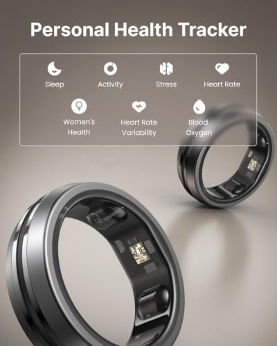 RENPHO Lynx Smart Ring, Subscription-Free App, Silver, Size 8 - Image 4