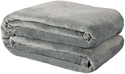 NANPIPER Fleece Blankets, Super Soft Flannel King Size Blanket for Bed, Luxury Cozy Microfiber Plush Fuzzy Blanket,Grey by NANPIPER