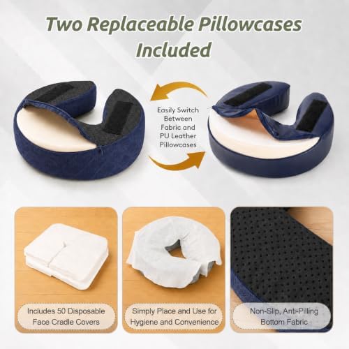 Massage Headrest for Bed, Head Holder & Face Cradle with Face Down Pillow - Image 2
