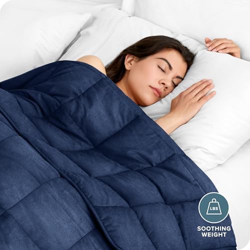 Bare Home Minky Fleece Weighted Blanket (Dark Blue, 60"x80" 17lbs) - Image 2